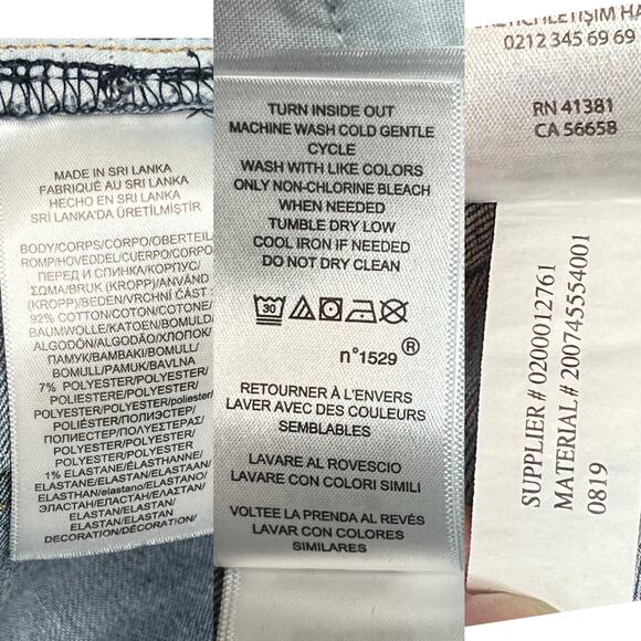 Lauren Ralph Lauren Mid Rise Stretch Straight Leg Blue Jeans 14 Casual ED - Picture 10 of 12